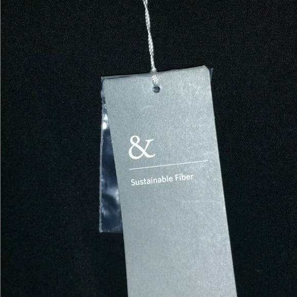 EILEEN FISHER BLACK TROPICAL SUITING WITH ECO POLY RNDNK STRGHT JKT  8 NEW $358 - Picture 11 of 11